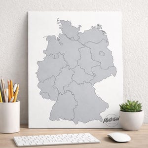 Deutschland Landkarte Bundesländer Grafik