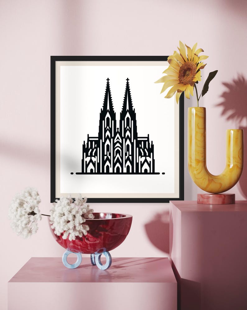 Cologne Cathedral Graphics - Minimal & Detailed (4 Files) - Etsy
