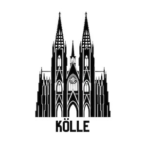Exclusieve Keulen Dom SVG (2 bestanden met en zonder tekst "Kölle"