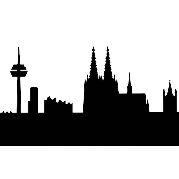 Köln Cityscape Skyline Grafik