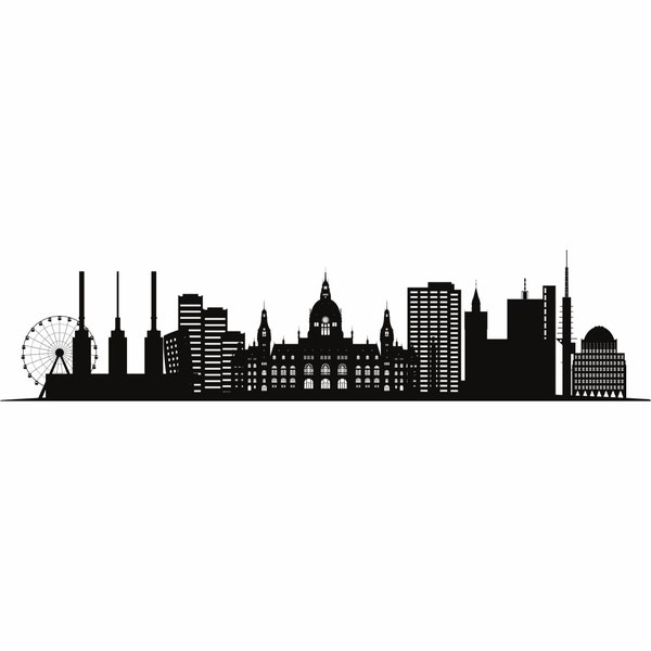 Hannover Skyline Silhouette Grafik