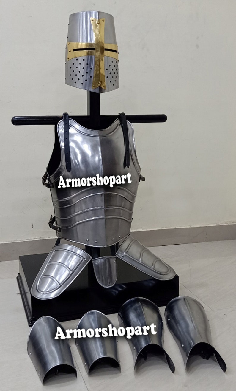 Medieval Armor Arm & Leg Guard Armor Knight Templar Helmet Etsy