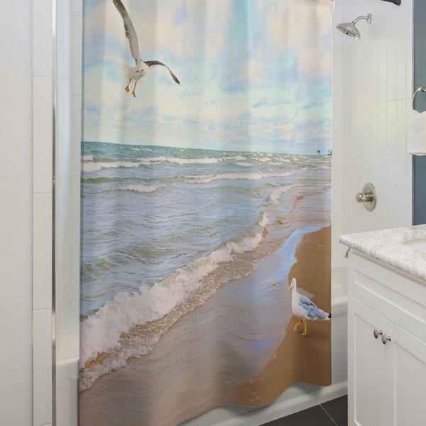 Beach Shower Curtain Etsy