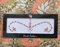 Red diamanté bridal bindi set, eyebrow bindis for Indian Asian bridal wedding