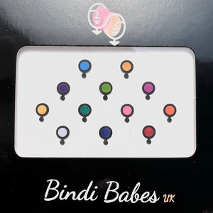 Assorted multipack simple Indian Asian bindi chandla set