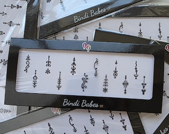 Confezione multipla da 12 pezzi di bindi assortiti per spose indiane e asiatiche