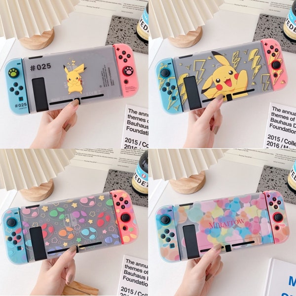 Nintendo Switch Case, Clear Color with Cartoon Series, Switch shell case, Switch Protectiive shell, Switch Cover, holiday gift idea