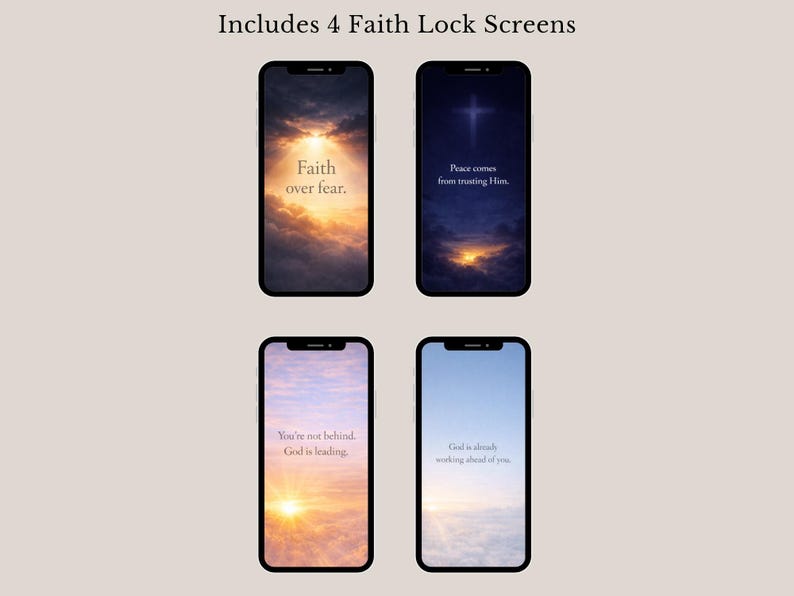 Faith Over Fear Lock Screen Bundle | Christian Phone Wallpaper | iPhone ...