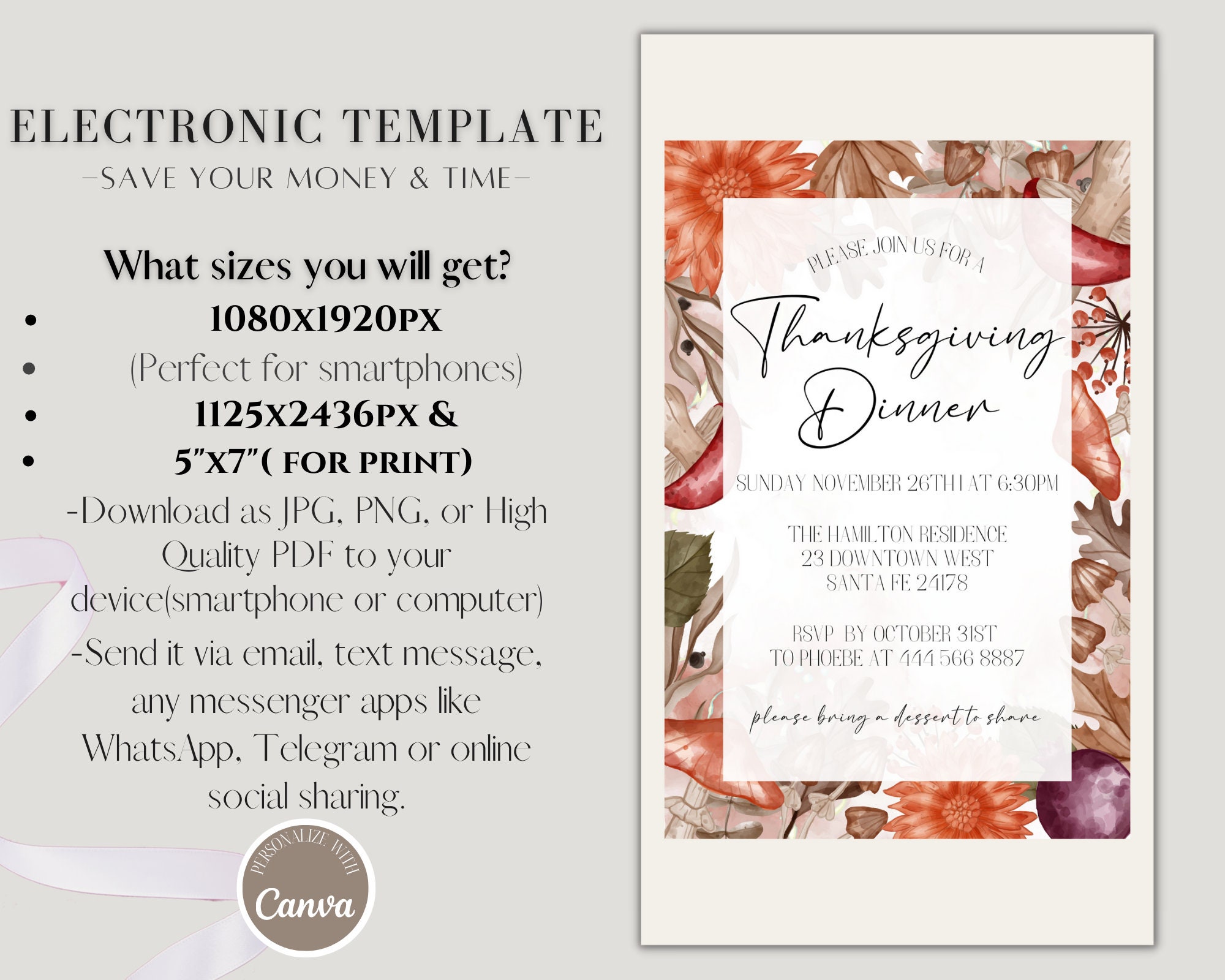 Thanksgiving themed tablecloth