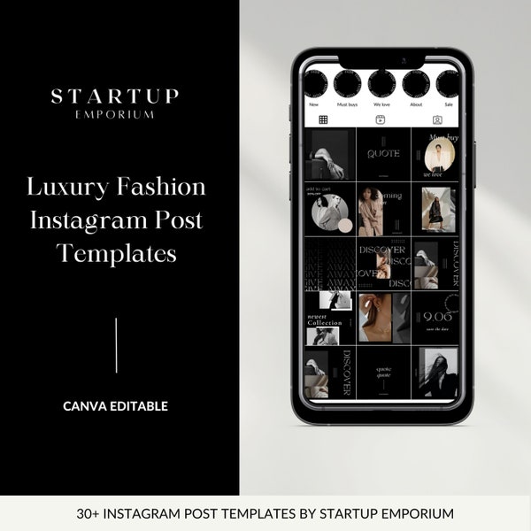 Modèles de publication Instagram de luxe pour les marques de luxe