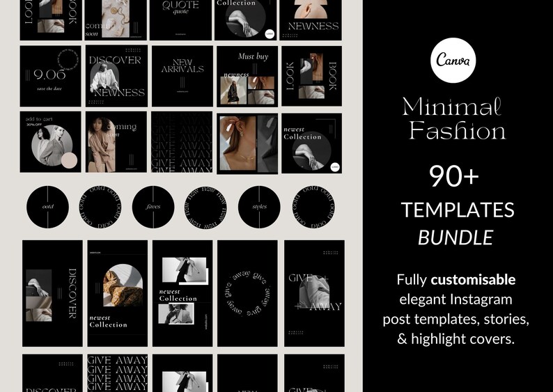 Minimal Instagram Templates Bundle | Luxury Social Media Templates ...