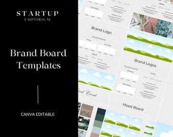 Brand Board Templates including Mood Board