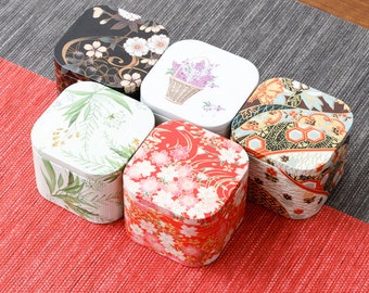 Square Multipurpose Gorgeous Chinese Style Flower Tin Gift Packaging Box Decorative Accessory DIY Materials Container Tea Candy