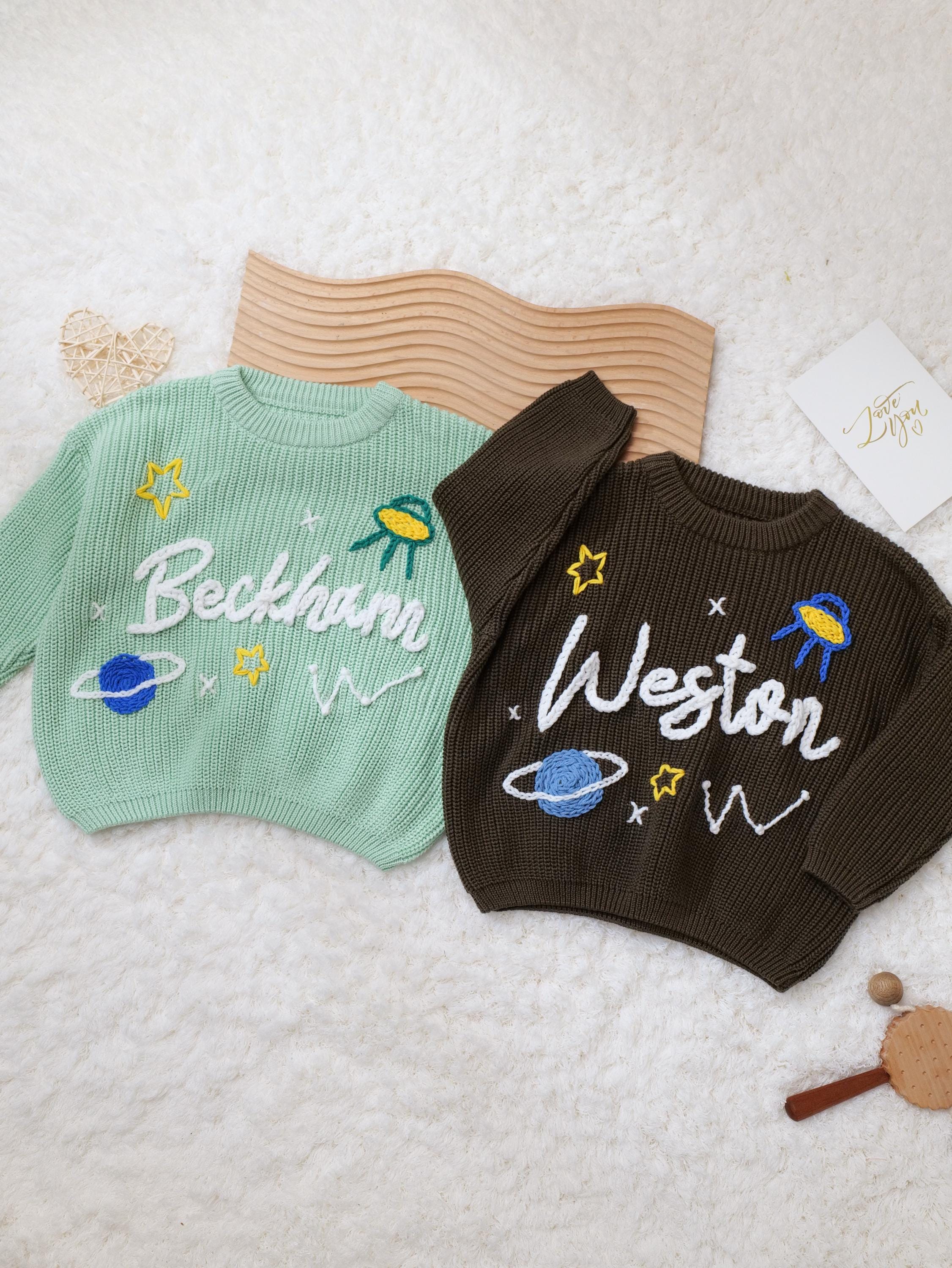 【I Need You Baby】Random Embroidery Sweat These chunky embroidered sweaters are becoming really