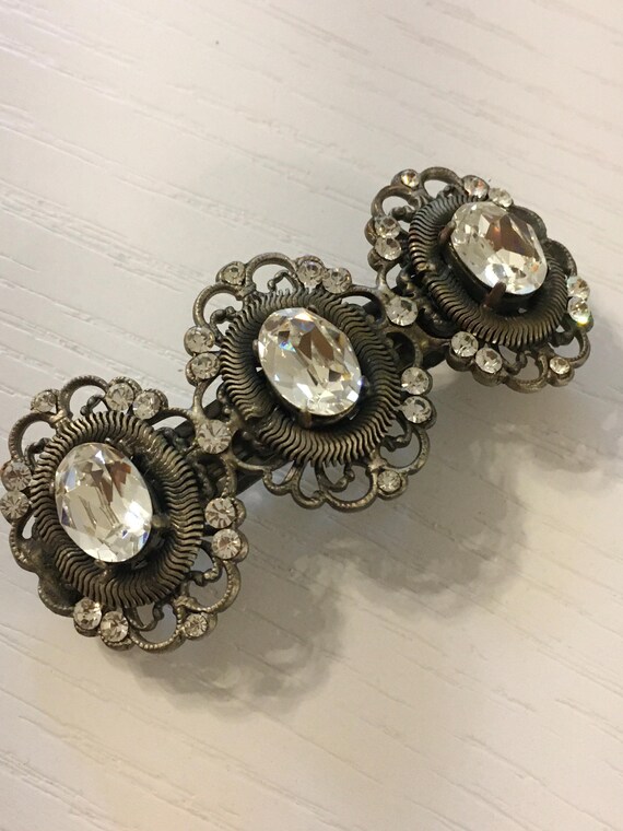 Baroque Crystal Hair Clip. Rhinestone Hair Piece. Crystal  display picture 3