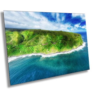 Maui Road To Hana Print, Hawaiian Coastal Decor, Tropical Island Poster, Calming Wall Art, Vibrant Landscape Painting, Home Accent