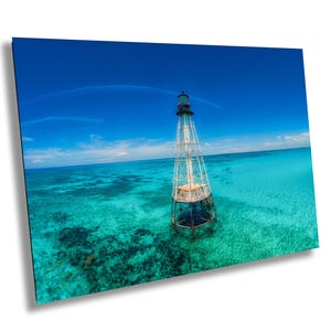 Florida Keys Lighthouse Print, Alligator Reef, Islamorada (Coastal Wall Art)