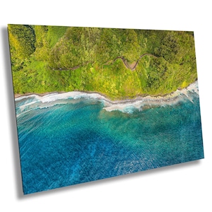 Road to Hana Maui Wall Art | Coastal Landscape Photography | Hawaii Canvas Print | Lush Green Coastline and Ocean Scene
