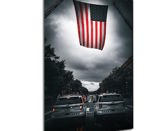 Impresión artística de la Policía de Washington DC: 4 de julio, lienzo o metal