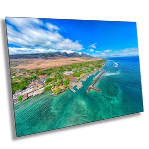 Lahaina Harbor Photo Print, Maui Hawaii (Tropical Wall Decor)