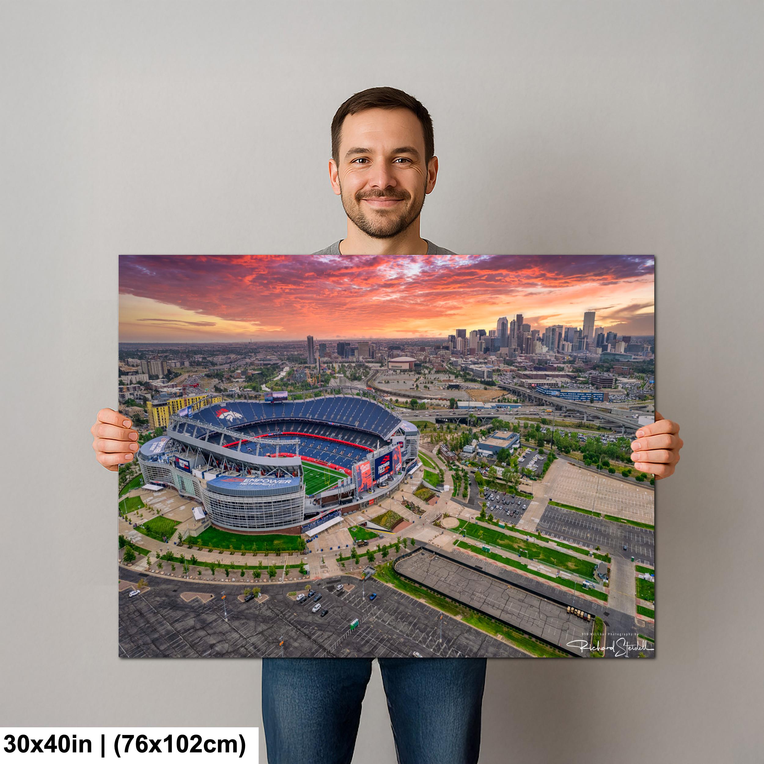 Denver Broncos Stadium Wall Art - Sunrise Cityscape Print - Etsy