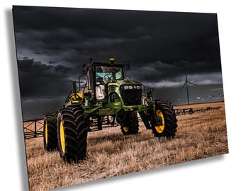 John Deere Tractor Print: Dramatic Farm Landscape Photo