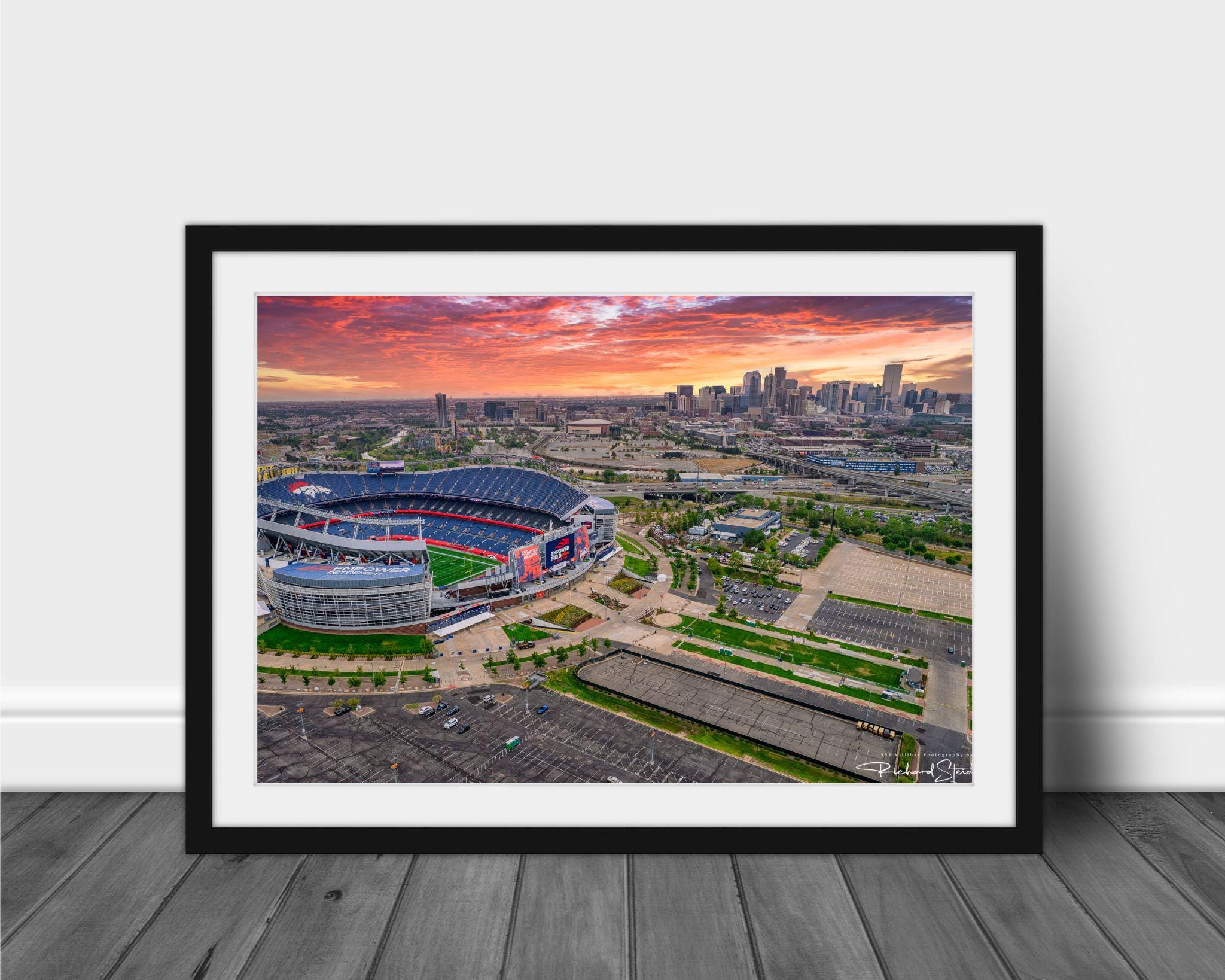 Denver Broncos Stadium Wall Art - Sunrise Cityscape Print - Etsy