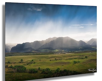 Colorado Wall Art: Boulder Flatirons Sunset - Mountain Landscape