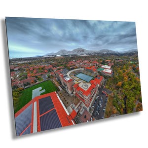 CU Boulder Canvas Print, Folsom Field, Flatirons View (Ready to Hang)
