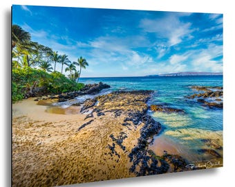 Fotografía impresa de Maui Secret Beach - Decoración de pared con temática de amanecer sobre el océano