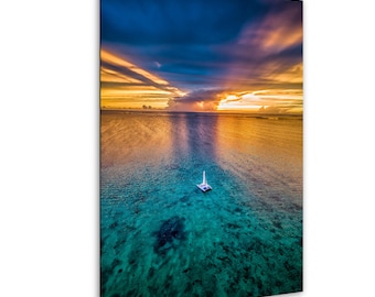 Florida Keys Sunset Art Print - Beautiful Wall Decor for Home, Available in Canvas, Acrylic & Metal Options