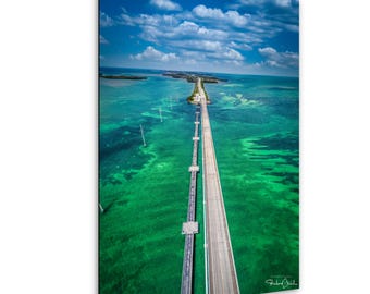 US 1 Overseas Highway Islamorada Photo Wall Art | Nautical Canvas & Metal Print Decor | Florida Keys Decor