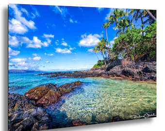 Fotografía impresa de Maui Secret Beach - Decoración de pared con temática de amanecer sobre el océano