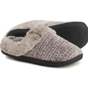 dearfoam chenille clog slippers
