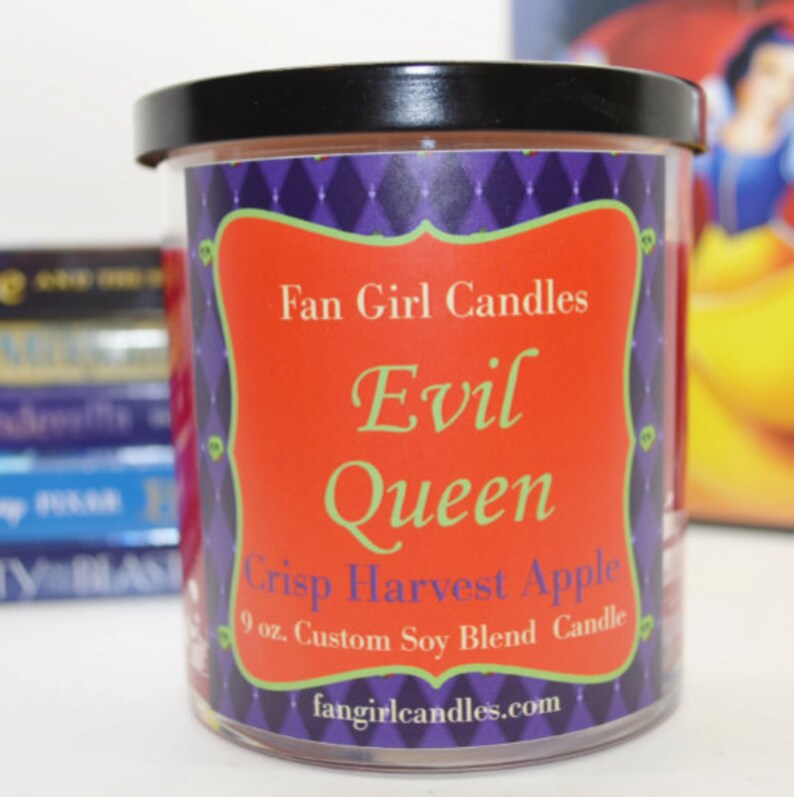 Evil Queen 8 oz Candle/ Snow White Inspired/ Villains Inspired/ Soy Blend Unique Candles/ Apple Spice Candles/ Soy Blend image 1