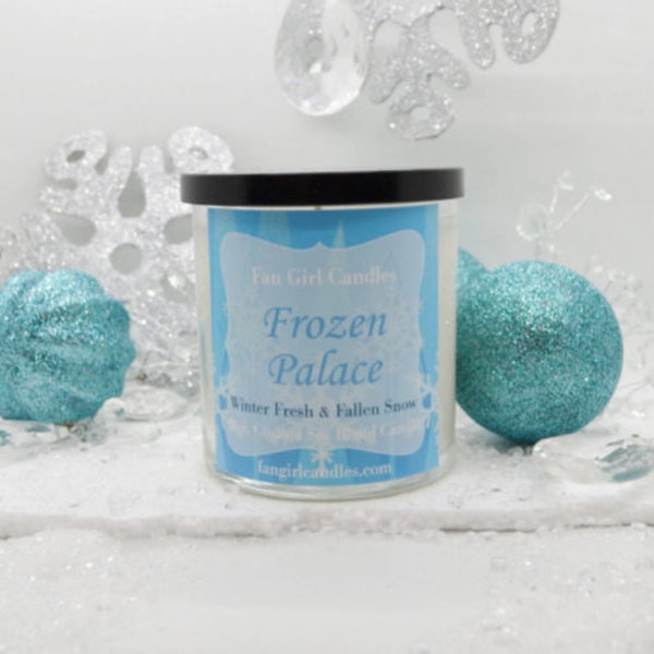 Frozen Candle/ 8 oz Candle/ Elsa Inspired Candle/ Snow Queen Candle/ Winter Scent Candle/ Soy Blend