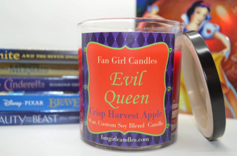 Evil Queen 8 oz Candle/ Snow White Inspired/ Villains Inspired/ Soy Blend Unique Candles/ Apple Spice Candles/ Soy Blend image 2