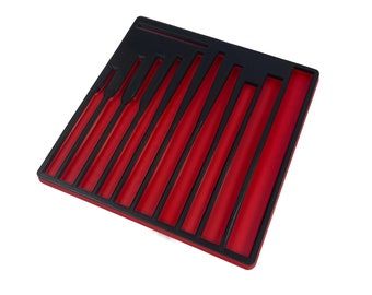 11 Piece Punch & Chisel Set Tray (Fits: Snap On PPC710BK)