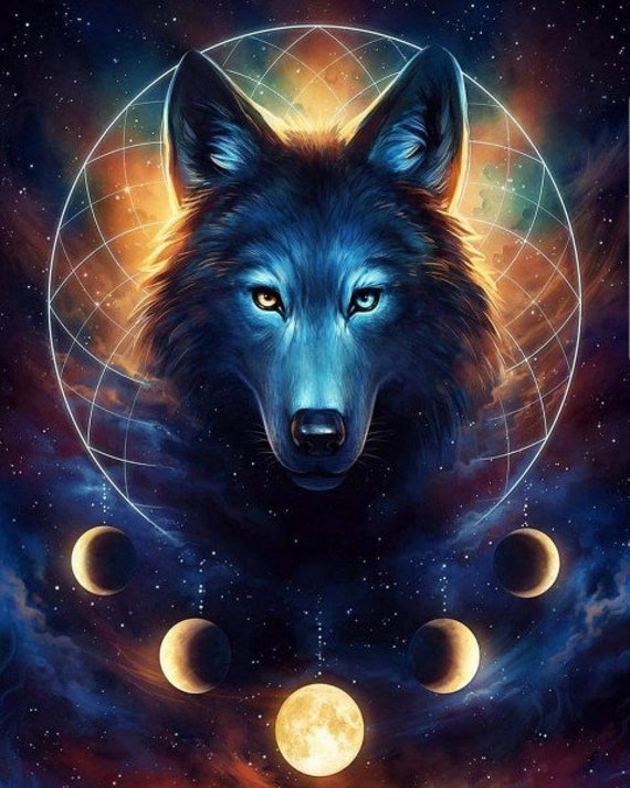 5D DIY Diamond Painting Full Round Cool Fox Diamond Embroidery