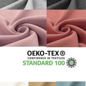 Waffle knit jersey plain 100% organic