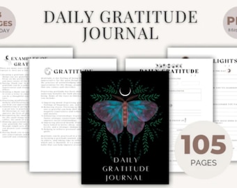 Daily Gratitude Journal Gratitude Journal Digital Printable Selfcare Mindfulness