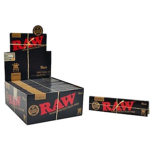 Raw Black King Size - Cartine Lunghe - Confezione da 50