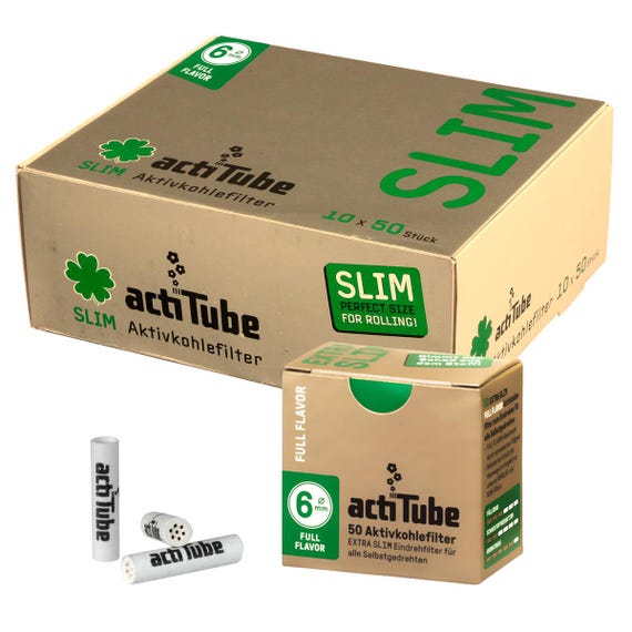 Actitube Activated Carbon Filter - Extra Slim - 6 Mm - 500 Filters