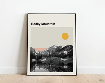 Rocky Mountain National Park Print Poster, Minimalist | Colorado Poster