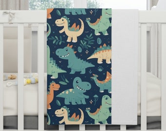 Cute Baby Dinosaur Soft Fleece Cosy Baby Blanket For Nursery Blanket Unique Gift Newborn Baby Shower Gift