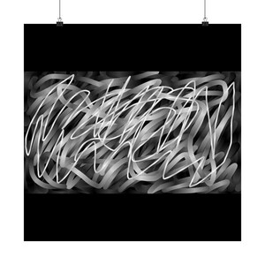 Look Within the Shadows | Depression Self-Expressed Art Matte Horizontal Poster