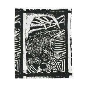 Forest of Darkness | Dark Floral Depression and Suicide Support Art Velveteen Plush Blanket