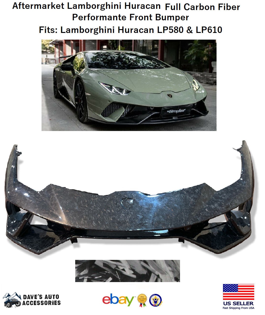 Forged Carbon Fiber Performante Front Bumper for Lamborghini - Etsy Ireland