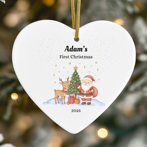 Personalized Baby&#39;s First Christmas Ornament, Personalized First Christmas Keepsake, Baby Boy&#39;s First Christmas 2025