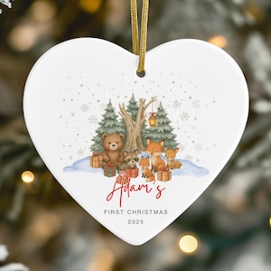 Personalized Baby Boy&#39;s First Christmas Ornament, Personalized First Christmas Keepsake, Baby&#39;s First Christmas 2025
